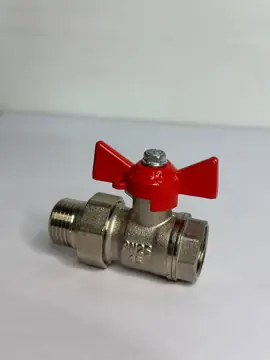 Кран шаровой 1/2" FM с накидной гайкой бабочка